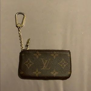 Monogram key pouch
